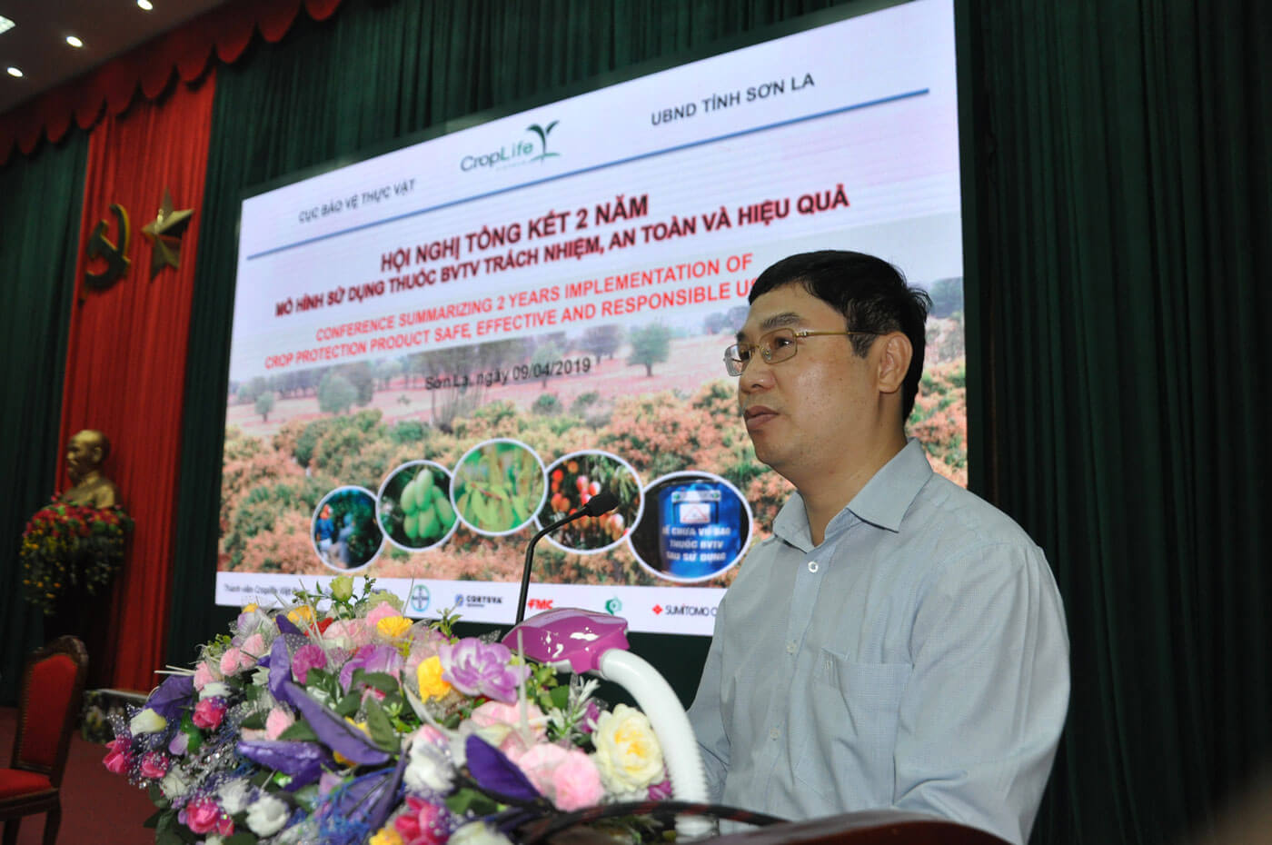 Ông Nguyễn Quý Dương - Phó Cục trưởng Cục BVTV (Bộ NNPTNT) phát biểu tại hội nghị ngày 9.4 ở Sơn La.