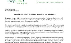 CropLife Châu Á phản hồi quyết định loại bỏ Glyphosate